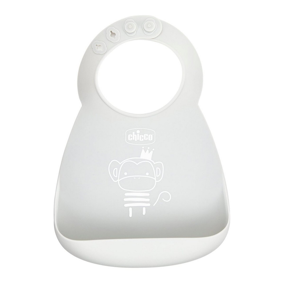 Babete Macio de Silicone 6M+ Cinzento-1