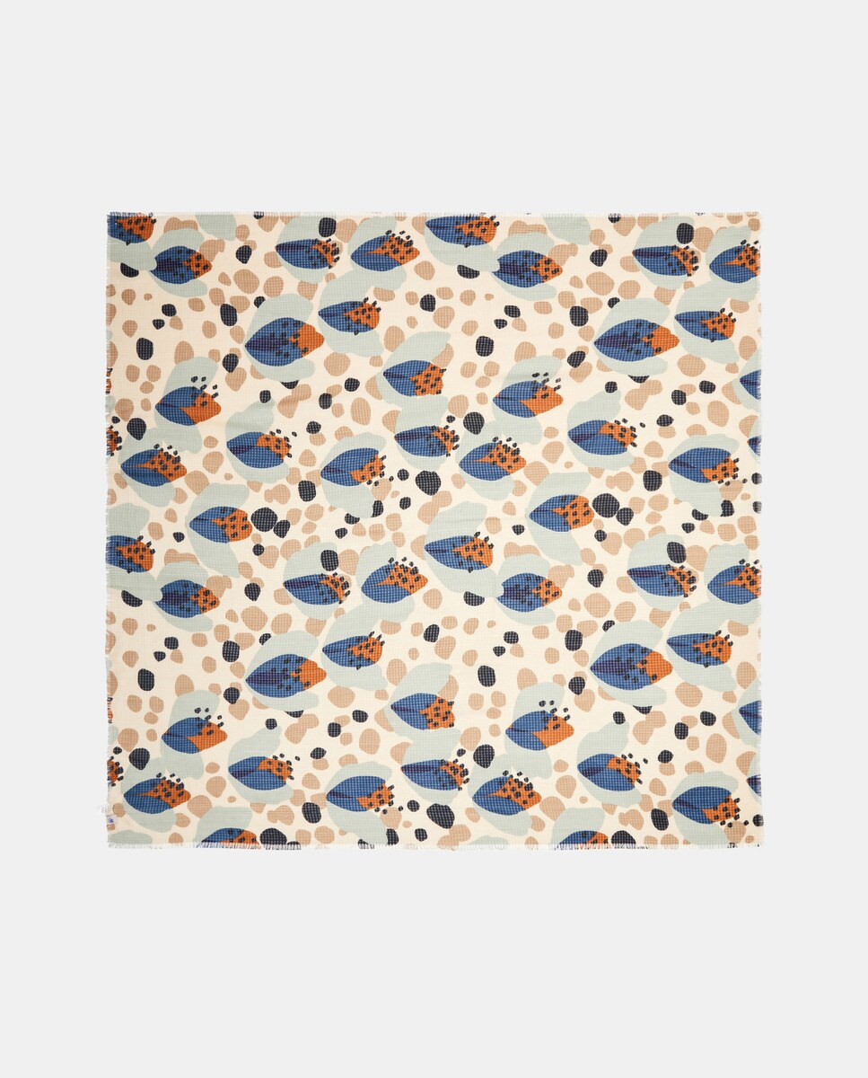 Foulard à imprimé fleuri