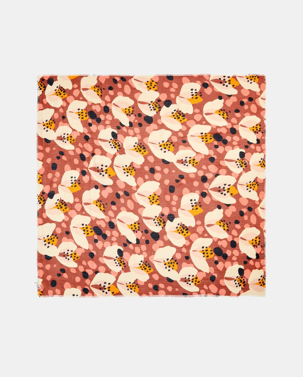 Foulard à imprimé fleuri