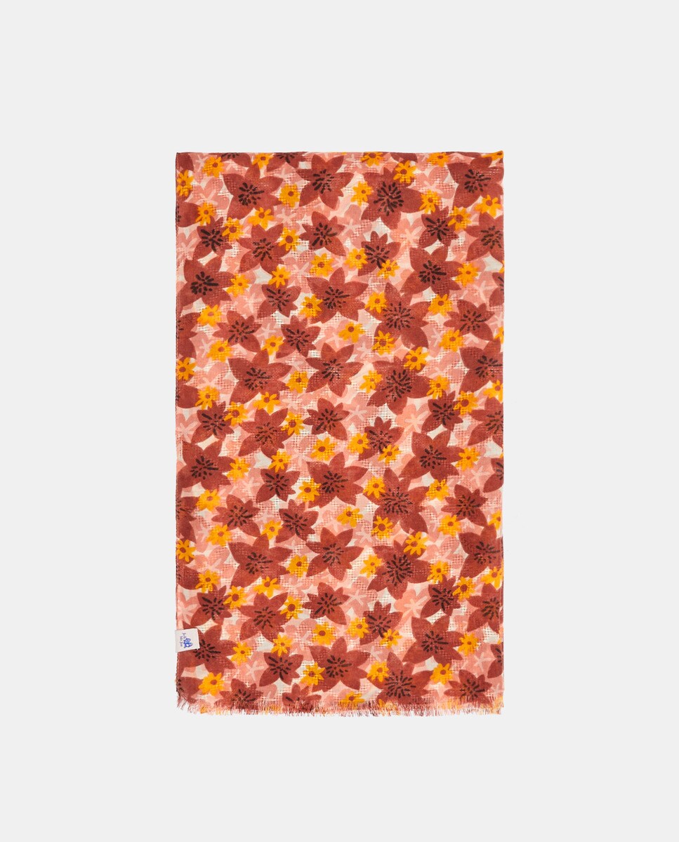 Foulard à microimprimé fleuri