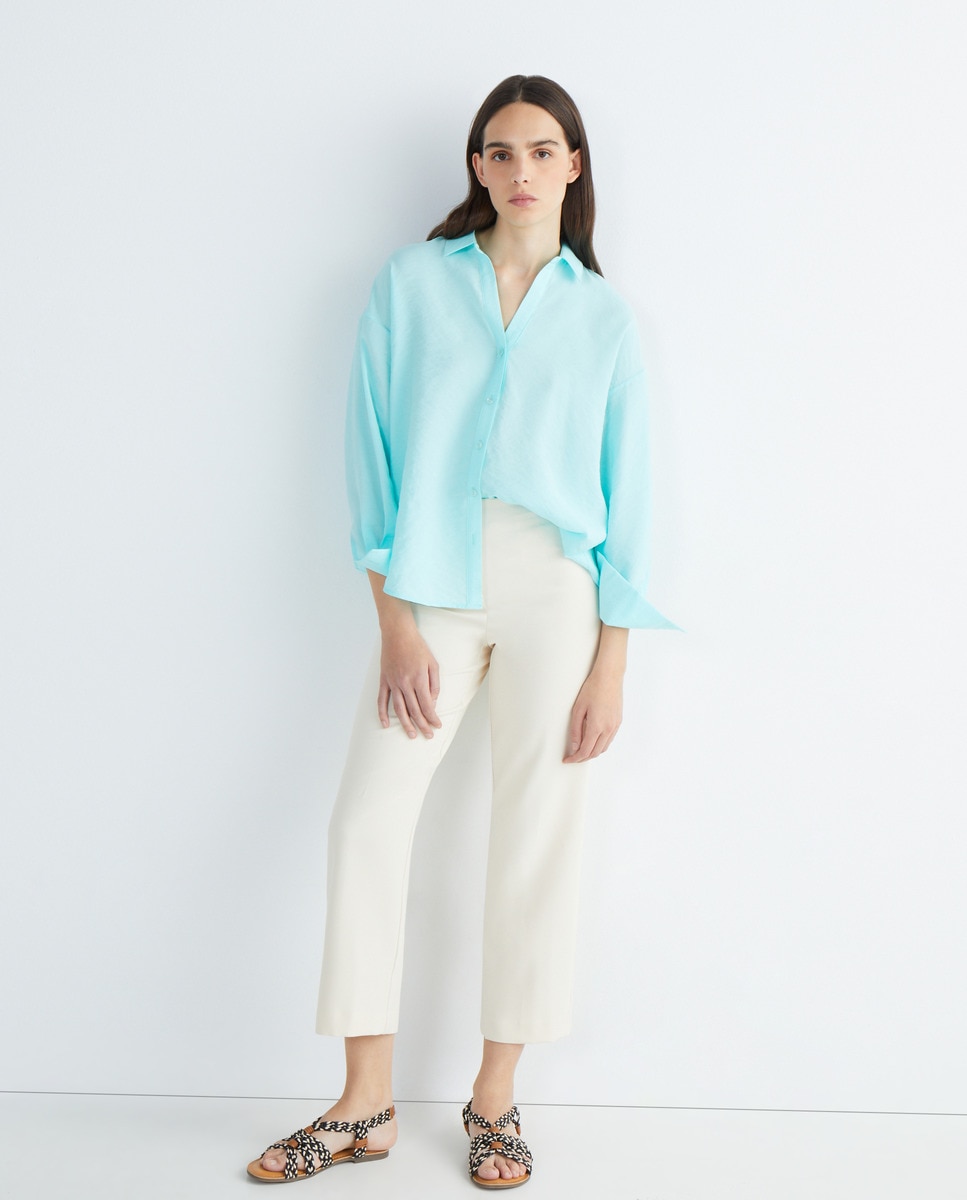 Pantalon droit taille haute