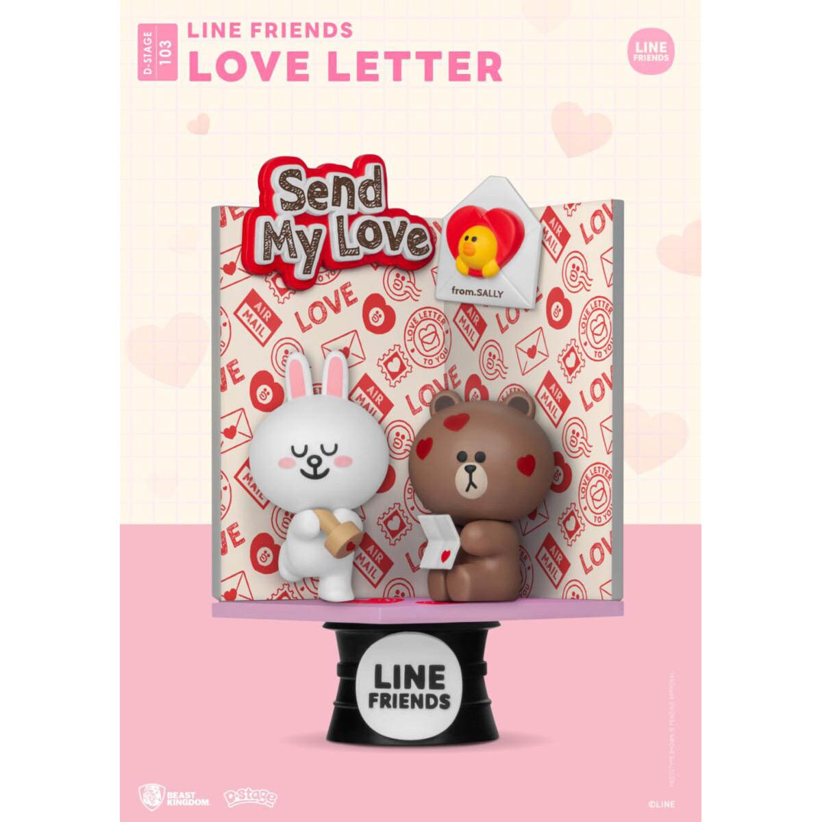 Imagem 0 de Figura Line Friends Beast Kingdom Carta de Amor - Vermelho