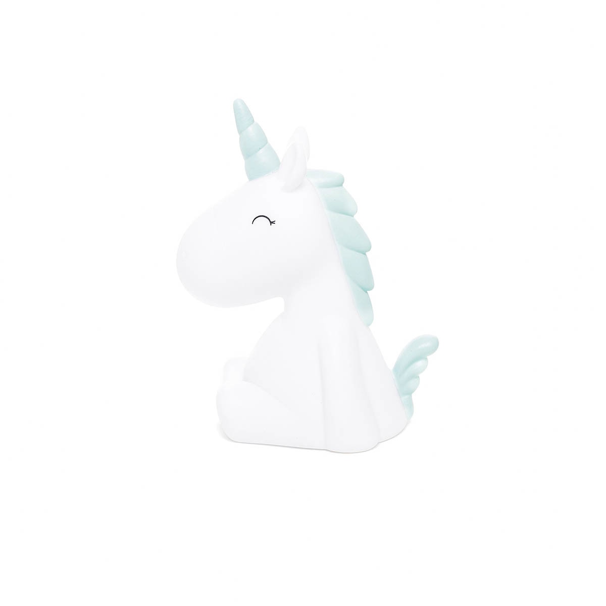 Luz de Presença Mini Unicórnio - Branco/Crista Azul 3