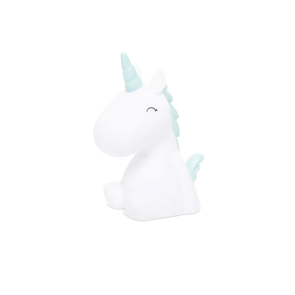 Luz de Presença Mini Unicórnio - Branco/Crista Azul 1