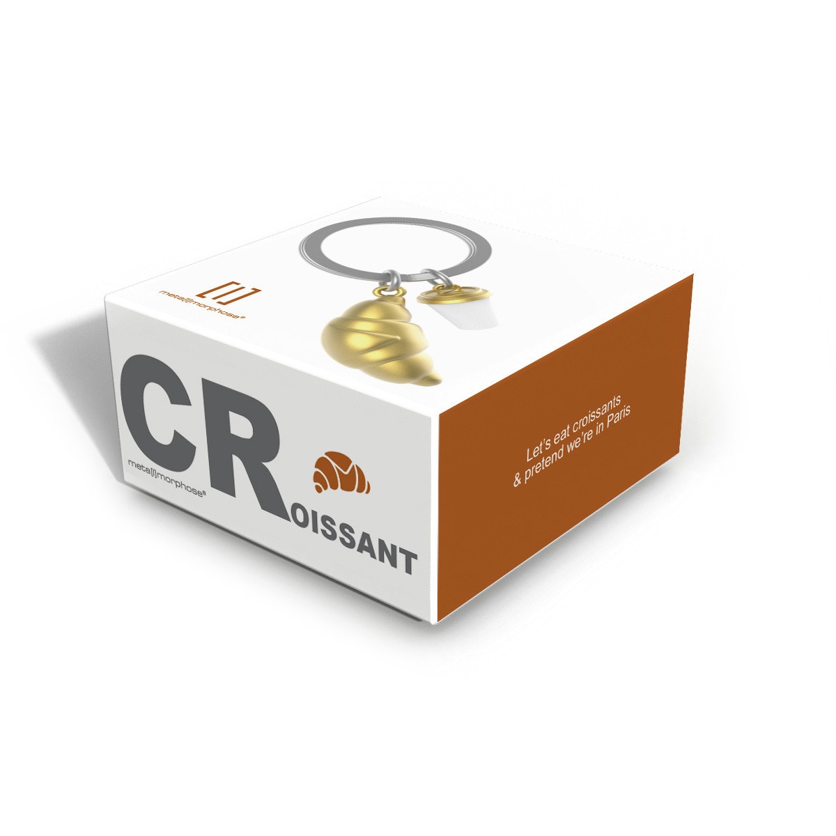 Porta-chaves Croissant com Pendente de Chávena de Café 2