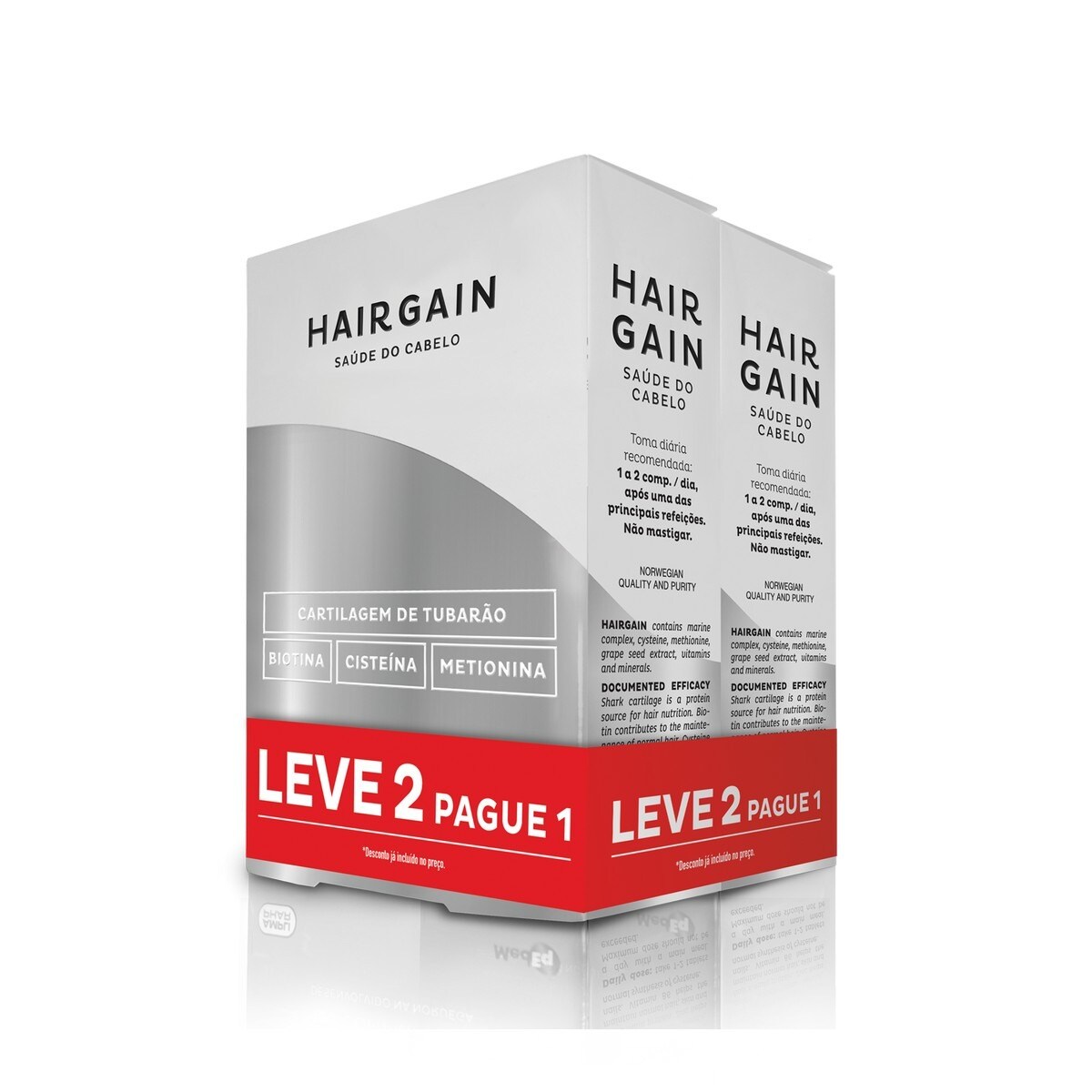 Suplemento Alimentar Hairgain Capilar 1=2 - 2x60 comp. 1