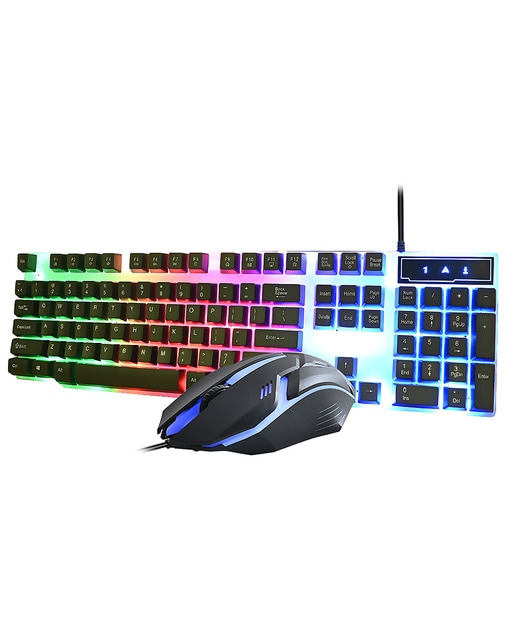 Imagen 0 de Teclado y ratón con luces LED CMK-158