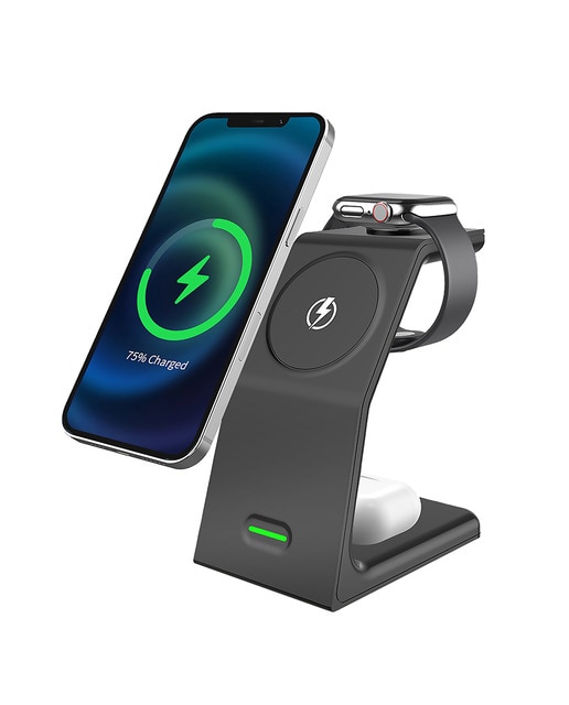 Imagen 0 de Cargador inalámbrico J-W23 magnético 3 en 1, 15W