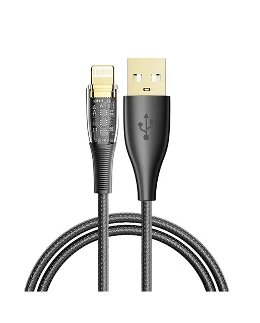 Imagen 0 de Cable USB 2.0 AM a Lightning PD20W. 1,2 metros, OD 3,5mm. Con luz led