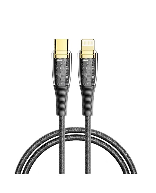 Imagen 0 de Cable USB-C a Lightning PD20W. Longitud: 1,2 metros, OD 3,5mm. Con luz led