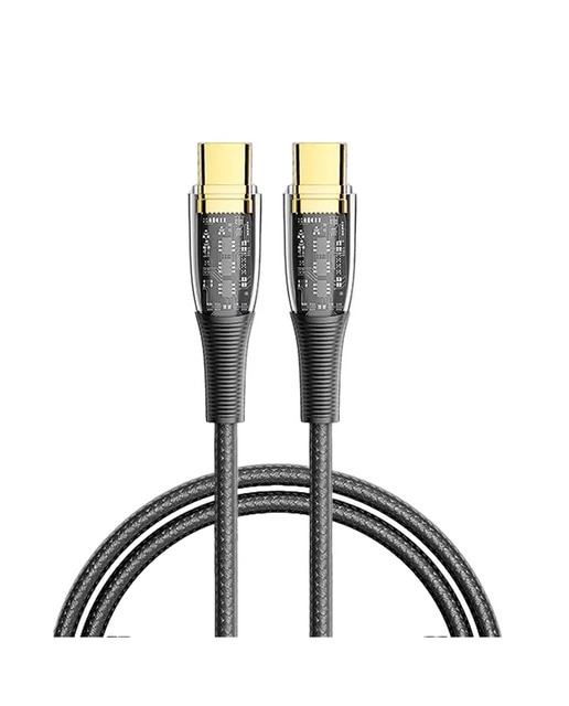 Imagen 0 de Cable USB-C a USB-C PD100W. Longitud: 1,2 metros, OD 4,0mm. Con luz led