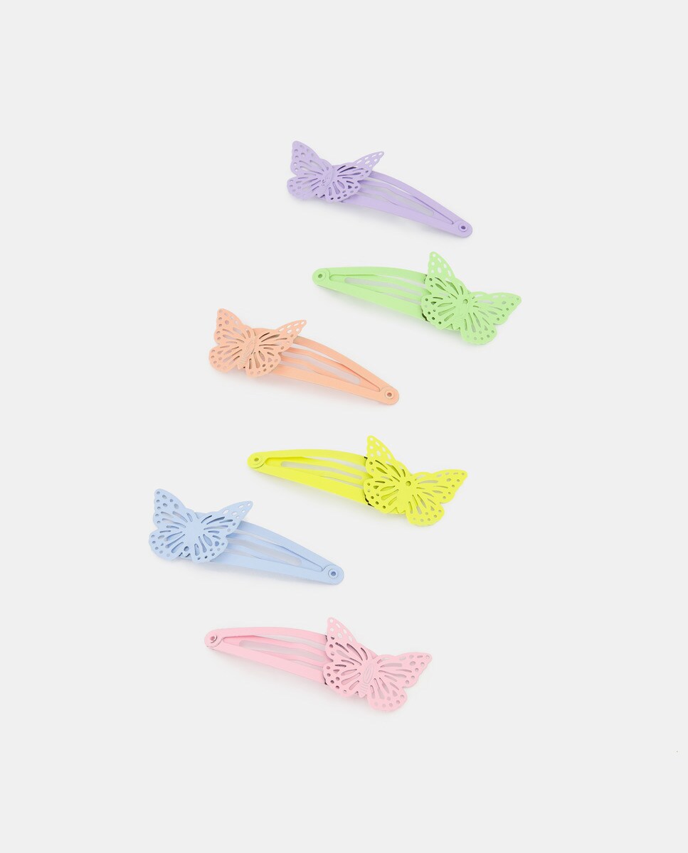 Lot de six barboteuses à décoration papillon