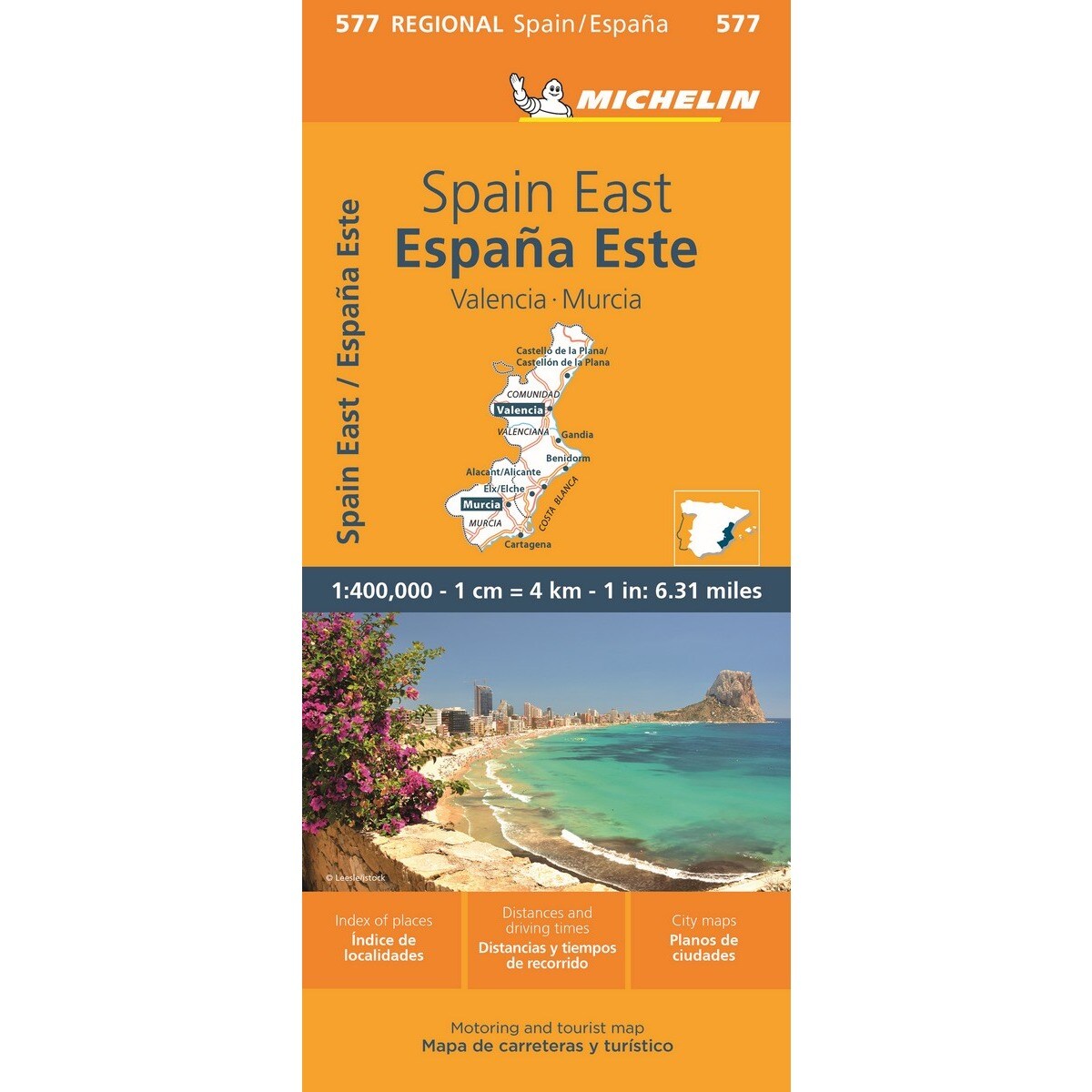 Mapa Regional España Este - Valencia - Murcia 1