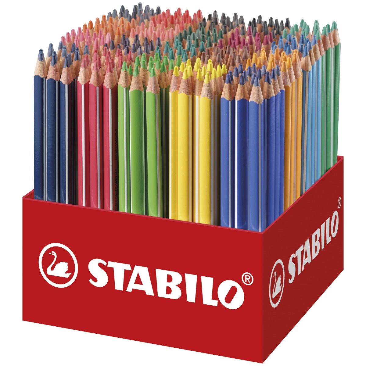 Pack escolar XL con 300 lápices de triangular Trio thick STABILO multicolor Multicolor-1