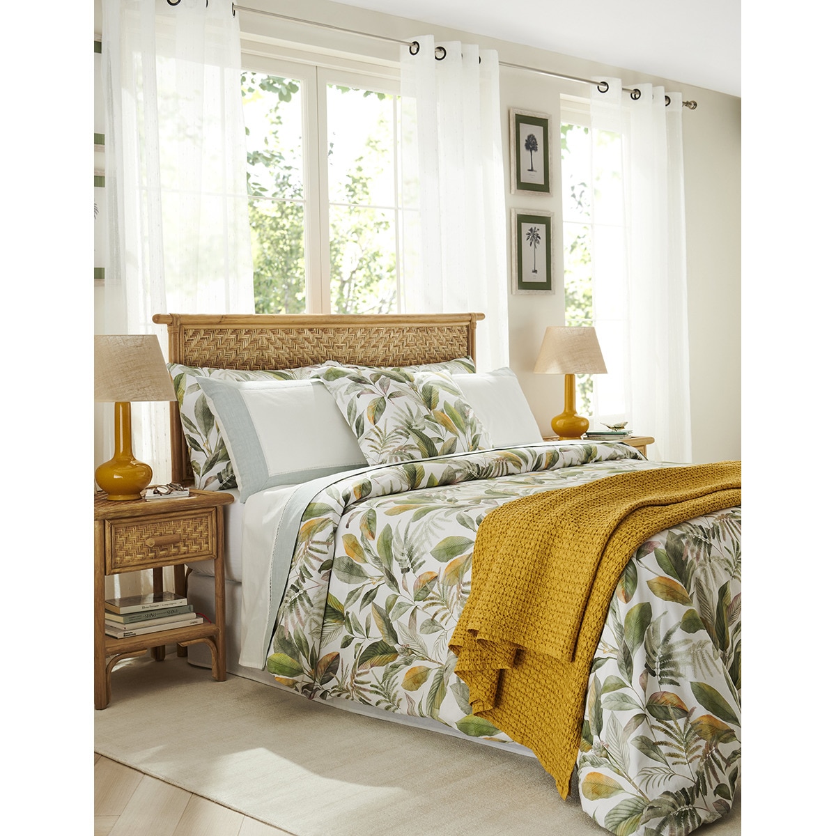Conjunto de 4 Quadros Palmeiras Multicolor-5