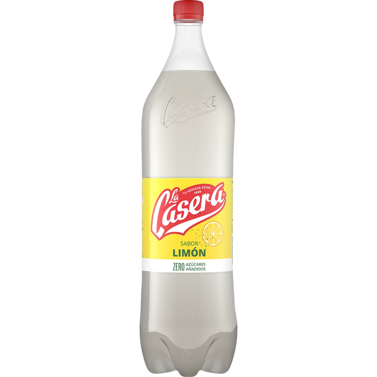 refresco sabor limón cero azúcares añadidos con gas botella 1,5 l