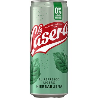 gaseosa sabor hierbabuena 0% azúcares y calorías lata 33 cl - La Casera