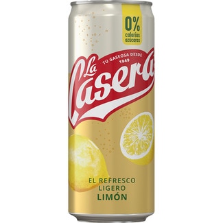 gaseosa sabor limón 0% azúcares y calorías lata 33 cl - La Casera
