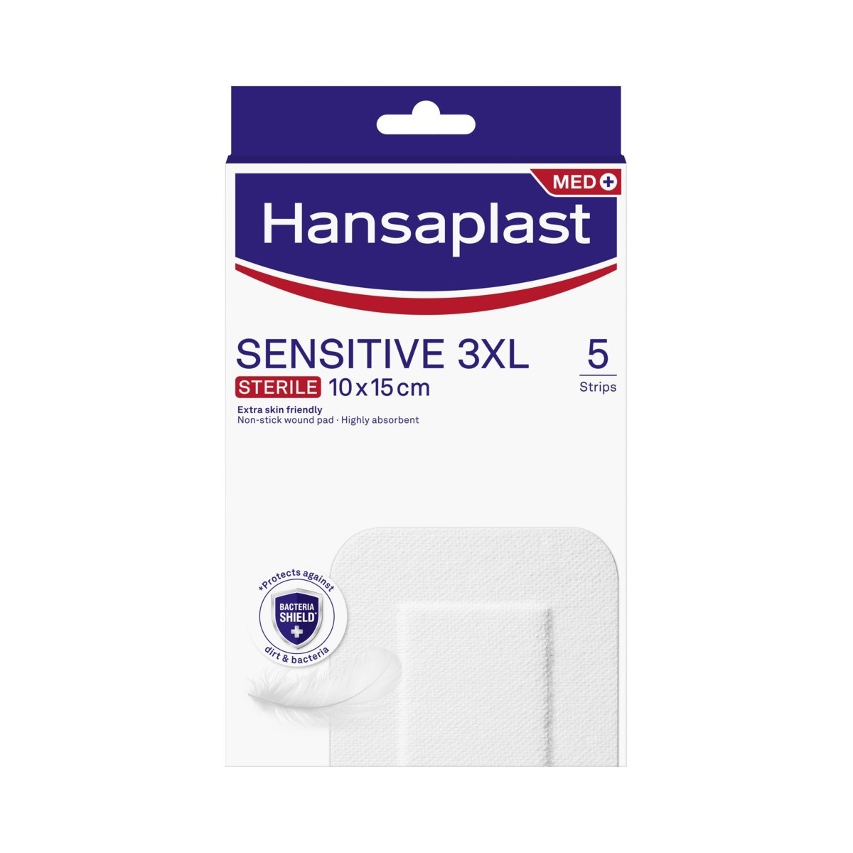 Imagem 0 de Pensos Hipoalergénico para Feridas Grandes Sensitive-3XL - 10x15 cm