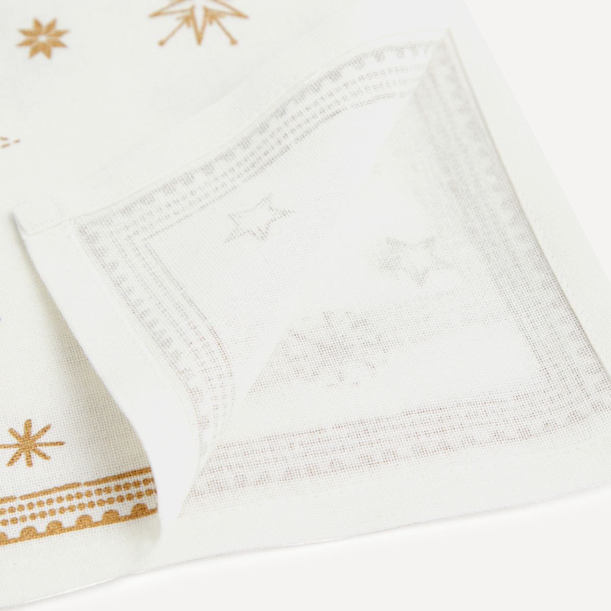 Set 4 servilletas algodón Estrellas Navidad Basics El Corte Inglés Oro-3