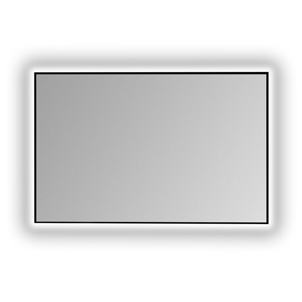 Imagem 0 de Espelho de Casa de Banho com Marco de Alumínio e Luz Perimetral - Preto