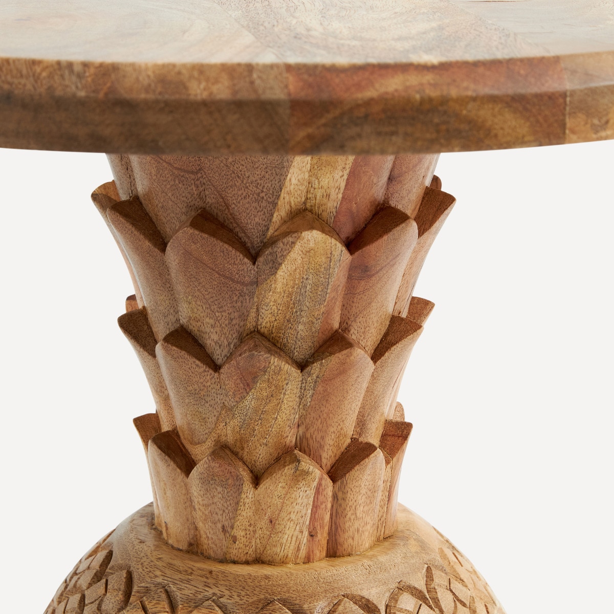 Mesa Auxiliar de Madeira de Mangueira Ananás Natural-2