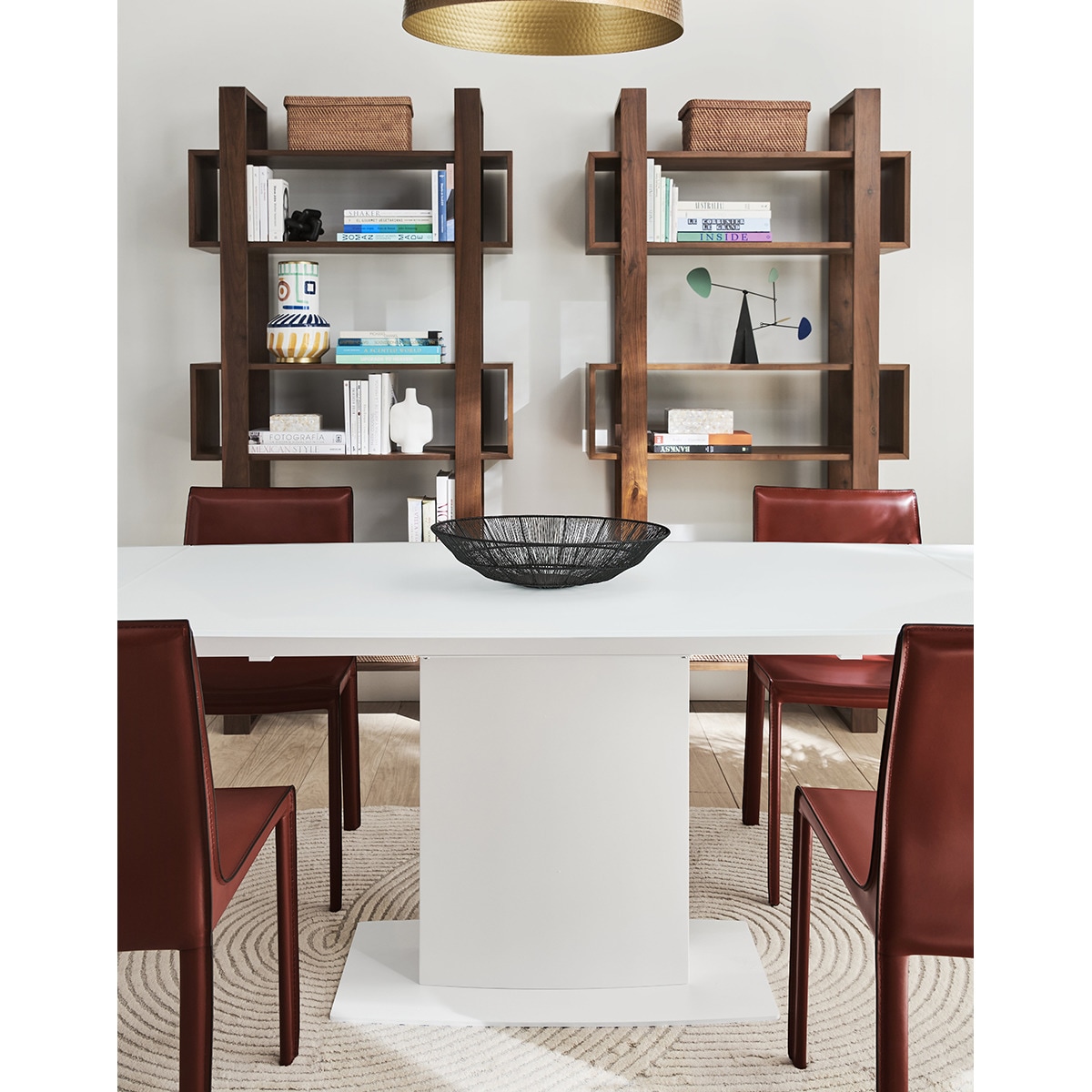 Silla de piel regenerada Módena - Burgundy Burgundy-6
