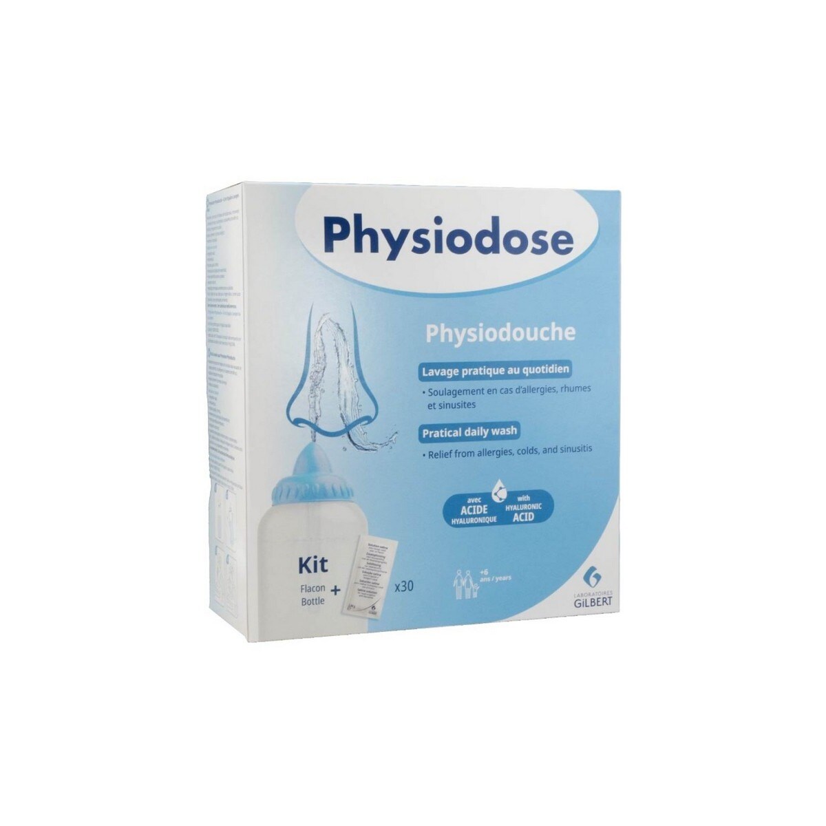 Kit Physiodouche - 30 Saquetas + Frasco 1