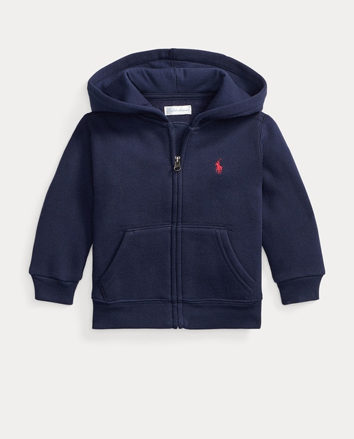 Imagen 0 de Sudadera de bebé niño en azul marino con capucha