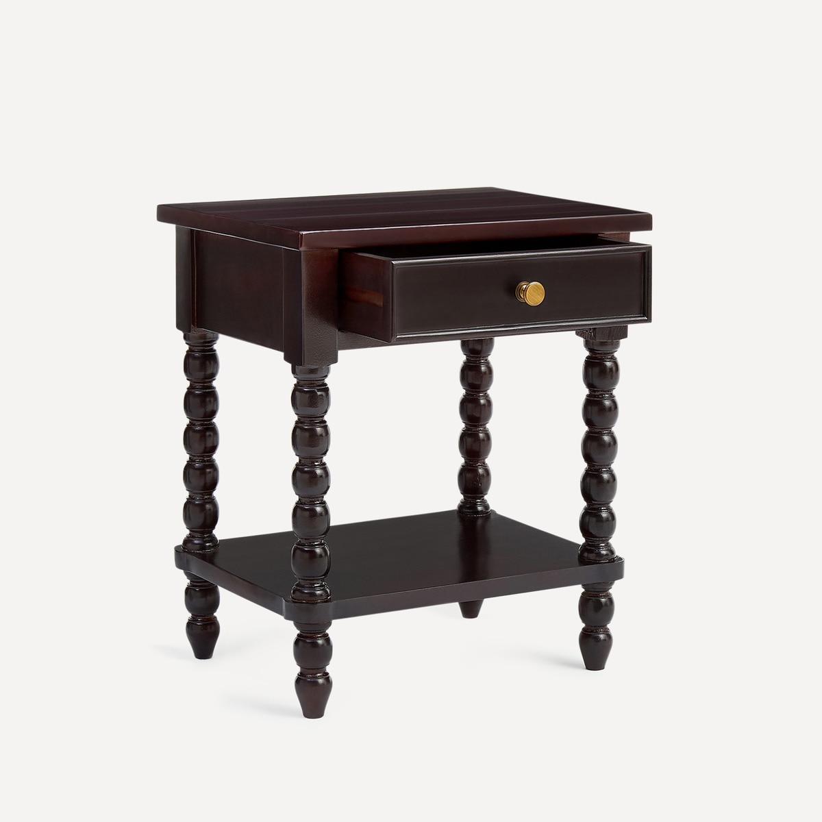 Mesa de Cabeceira de Mangueira com 1 Gaveta Bianca Preto-4