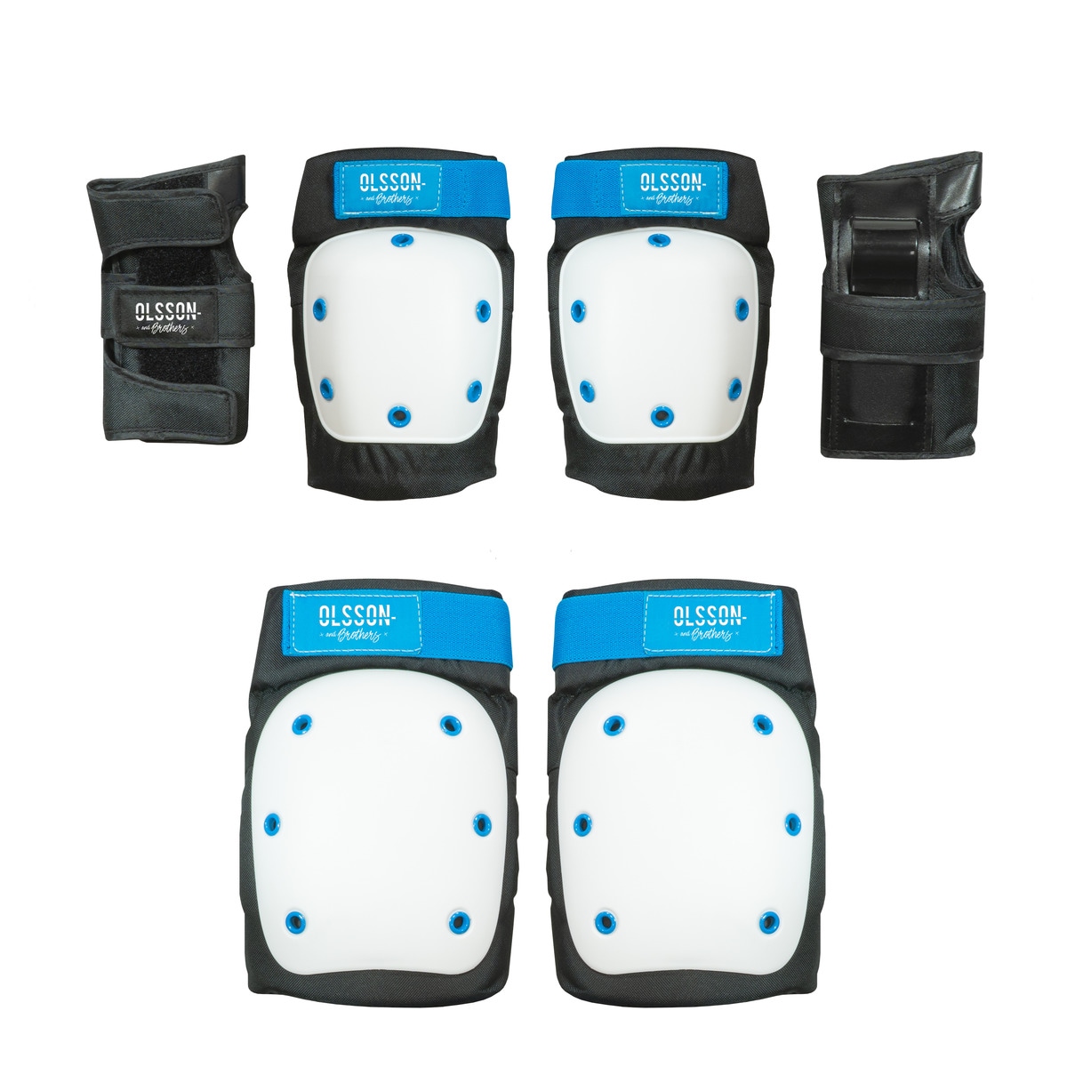 Conjunto de Proteções de Adulto Preto / Azul-1