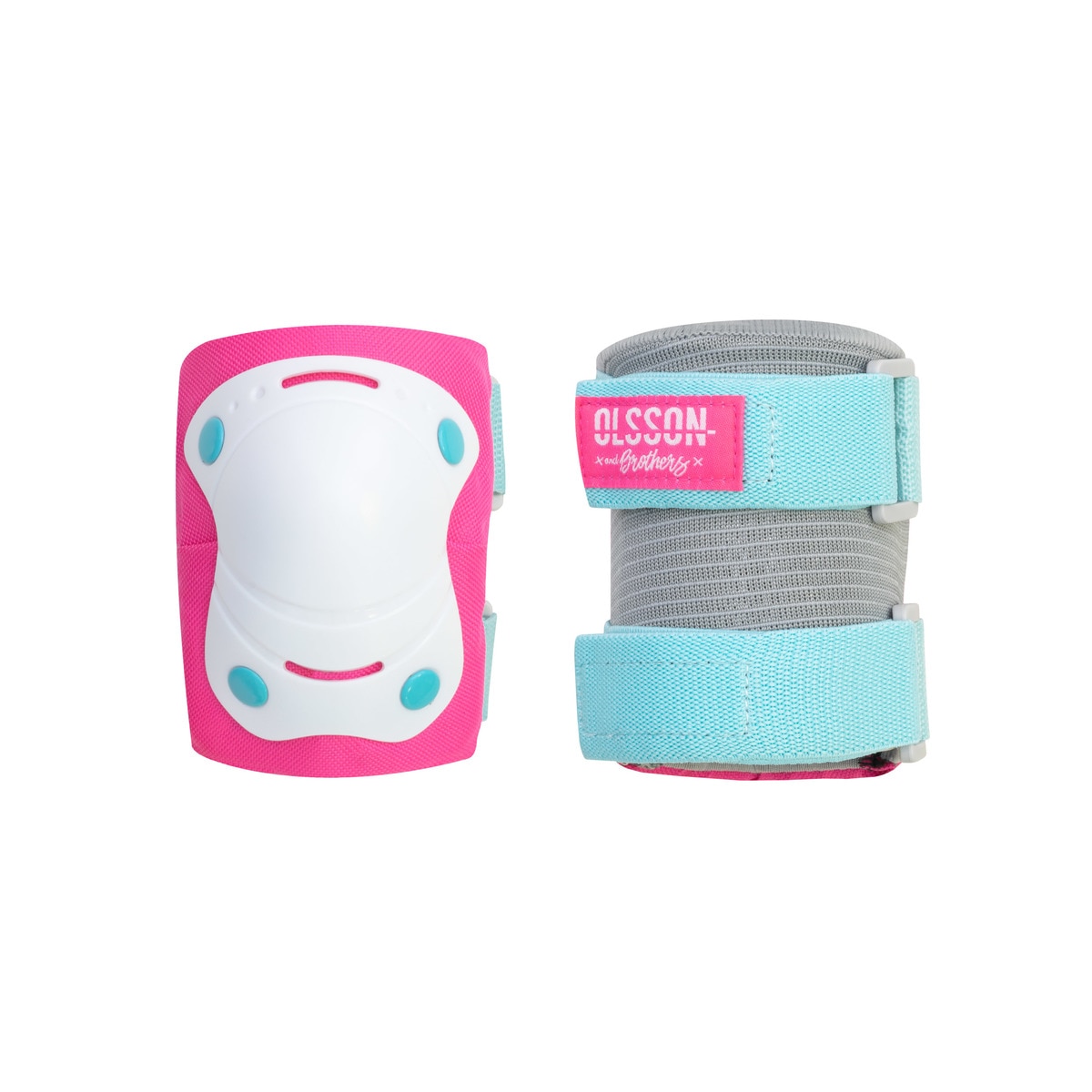 Set protecciones niños Olsson and Brothers Blanco/Rosa-2