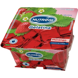 Gelatina de Morango Pack 4 unidades embalagem 100 g - Nutrégi