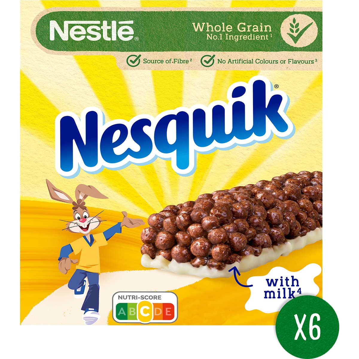 Barras de Cereais de Chocolate com Leite Pack 6 embalagem 150 g