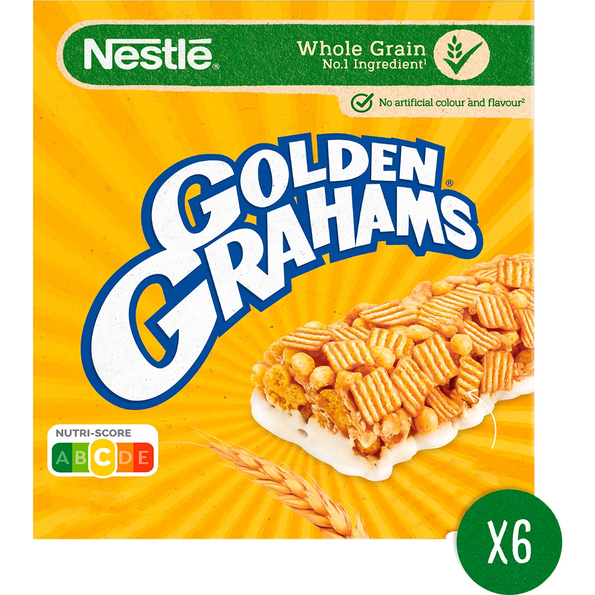 Barras de Cereais de Trigo Integral com Leite Pack 6 embalagem 150 g