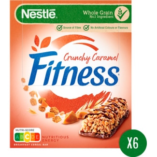 Barras de Cereais de Trigo Integral Crunchy Caramel Pack 6 embalagem 141 g - Nestlé Fitness