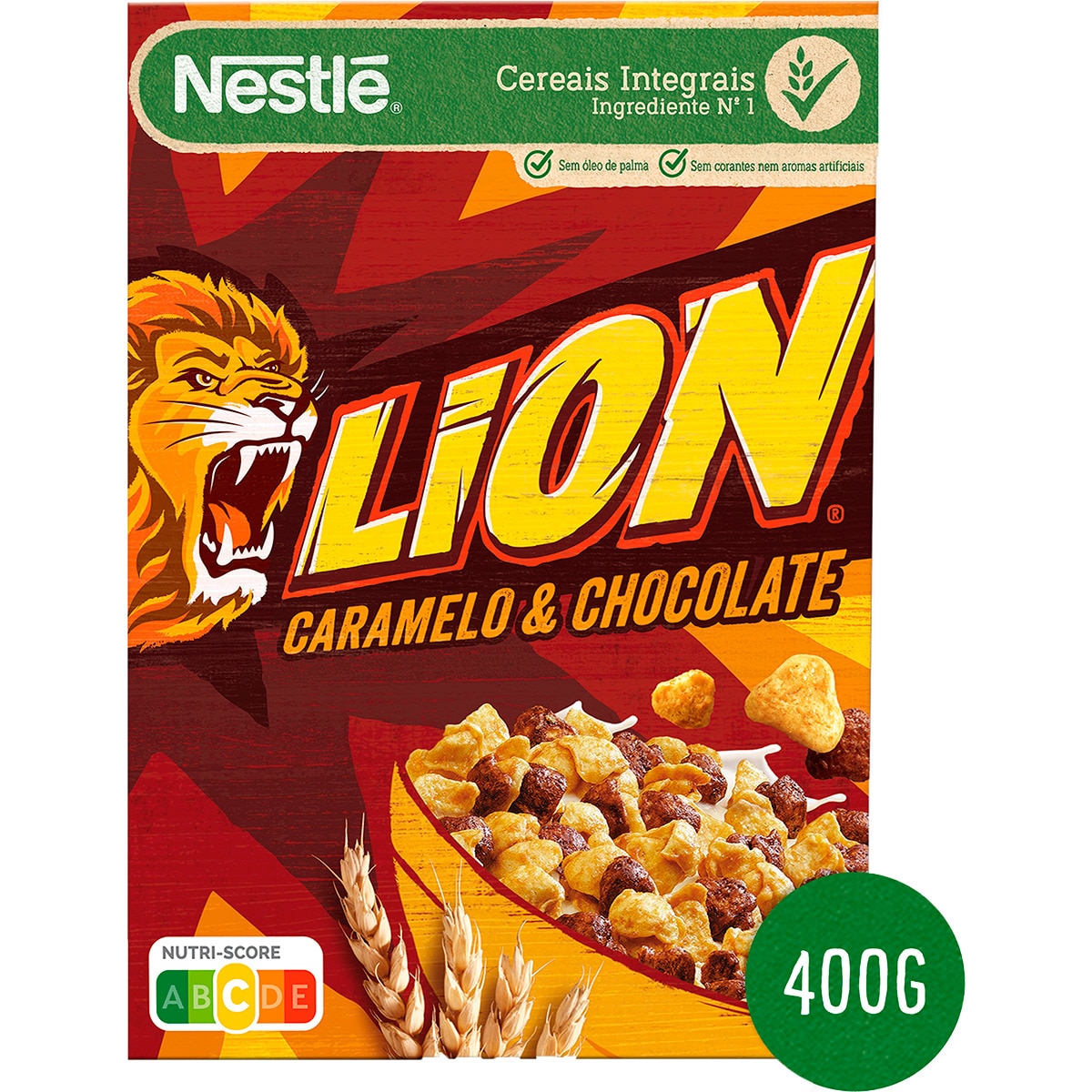 Cereais de Chocolate e Caramelo embalagem 400 g