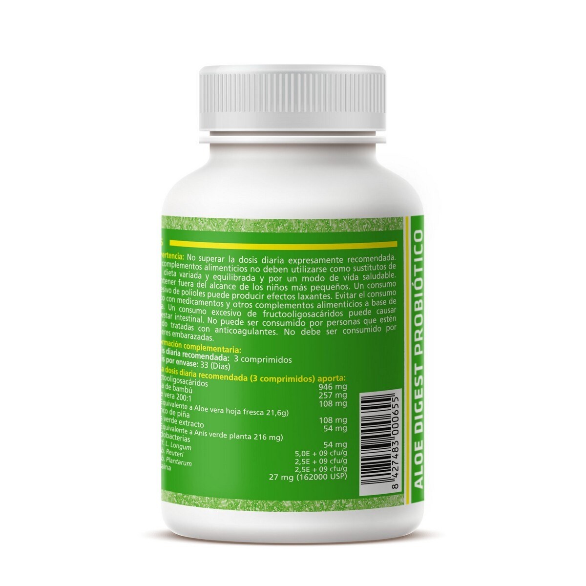 Suplemento Alimentar Aloe Digest Probiótico - 100 Comp. Mastigáveis 3