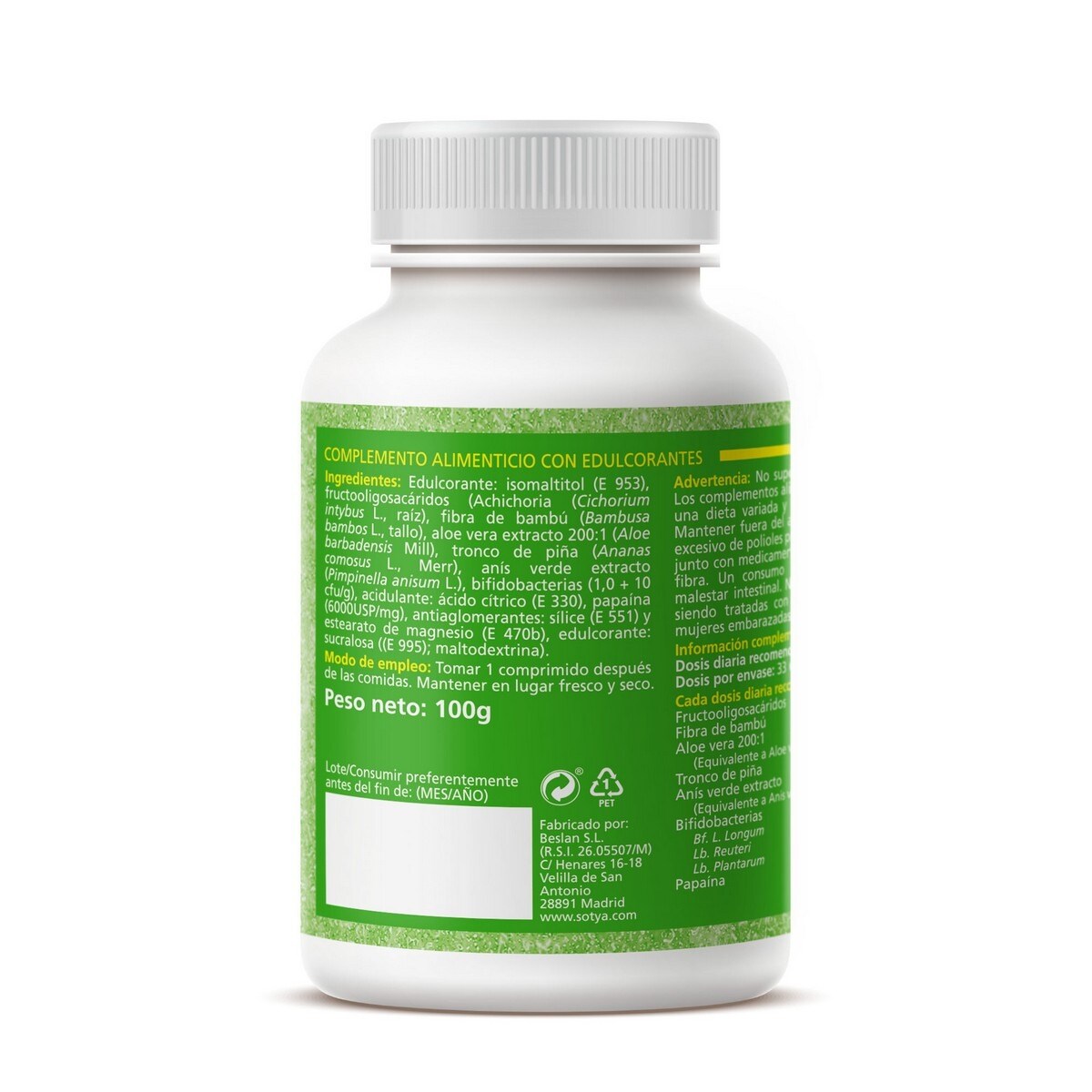 Suplemento Alimentar Aloe Digest Probiótico - 100 Comp. Mastigáveis 2