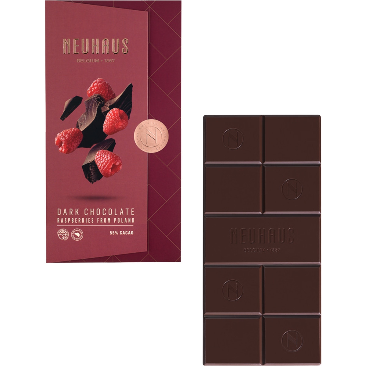 Chocolate Preto com Framboesa embalagem 100 g