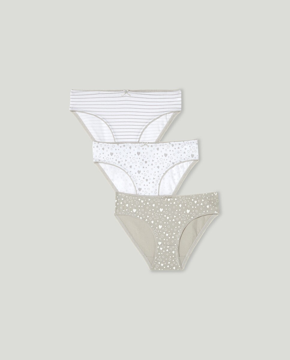 Lot de trois culottes avec imprimé fantaisie