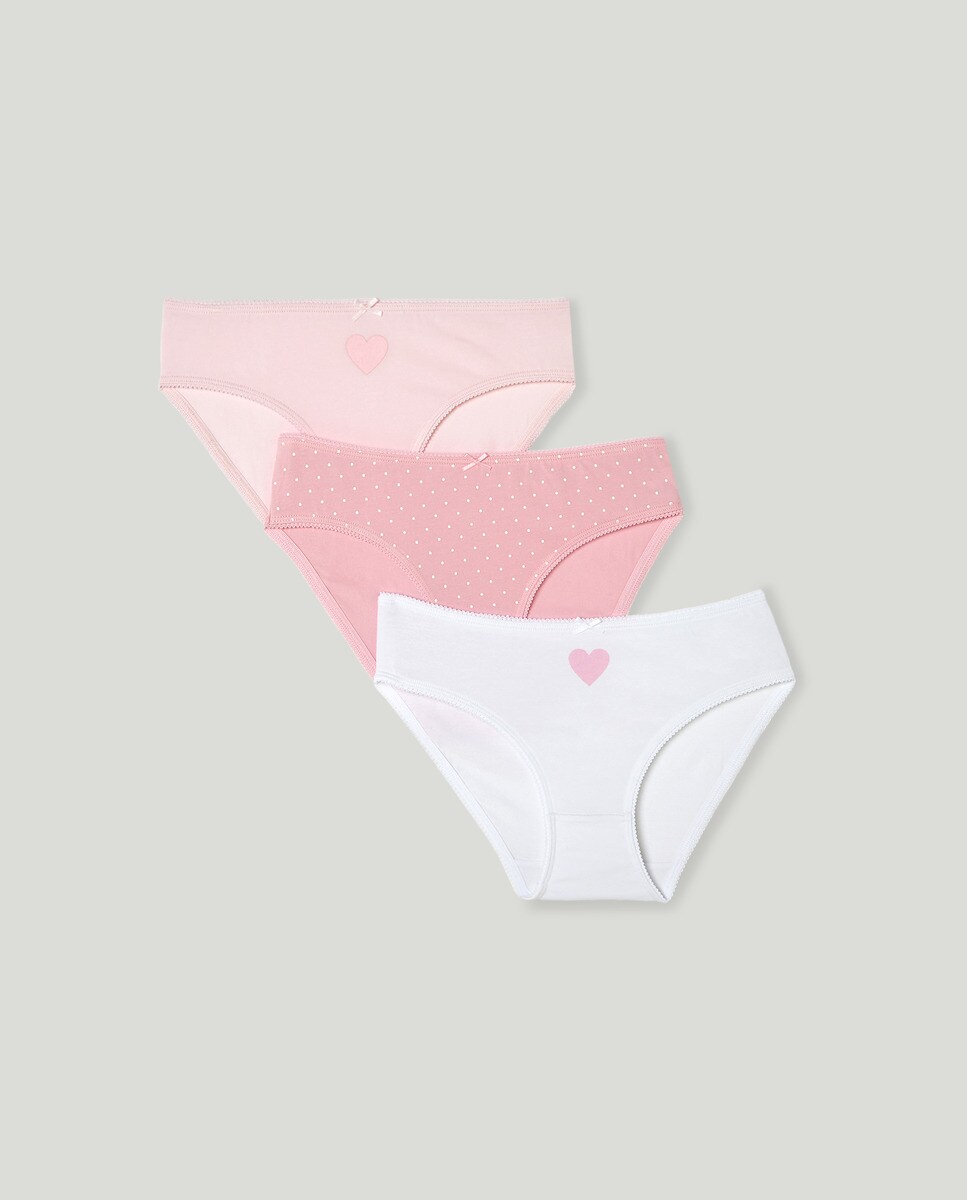 Lot de trois culottes avec imprimé fantaisie