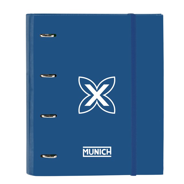 Imagen 0 de Carpeta 4 anillas 35mm con recambio Munich "Ultramar"  azul ultramar