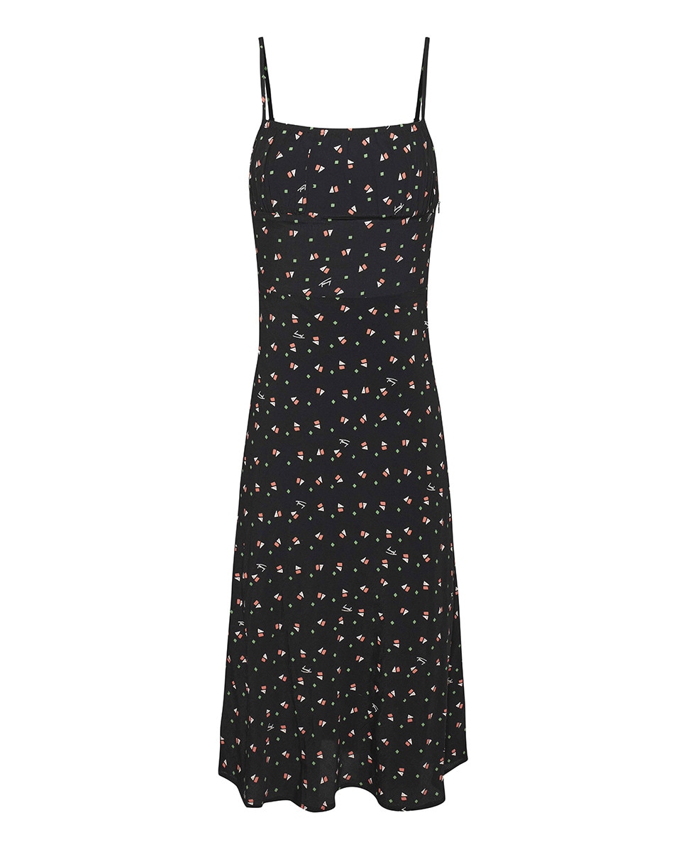 Robe à bretelles coupe midi