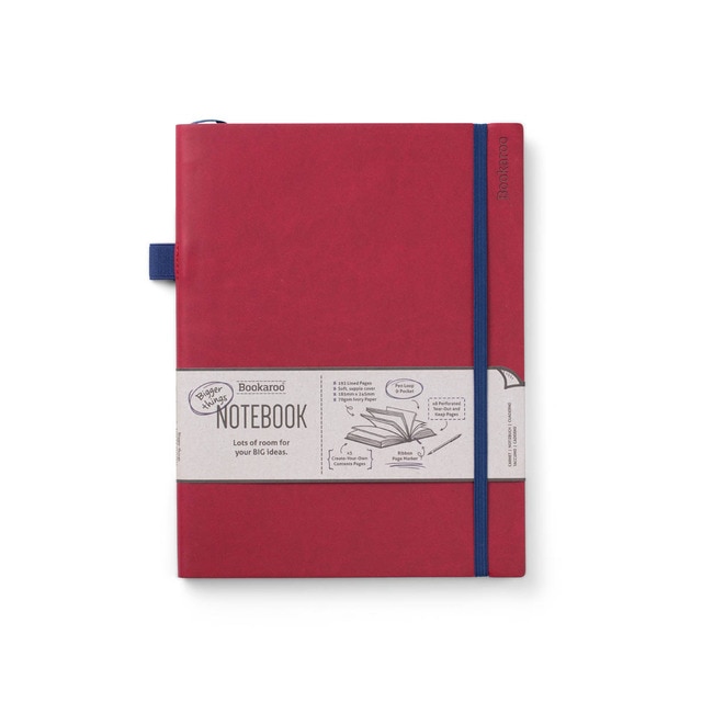 Imagem 0 de O grande caderno com mais espaço para as tuas ideias ainda maiores, capa flexível - Vermelho-escuro