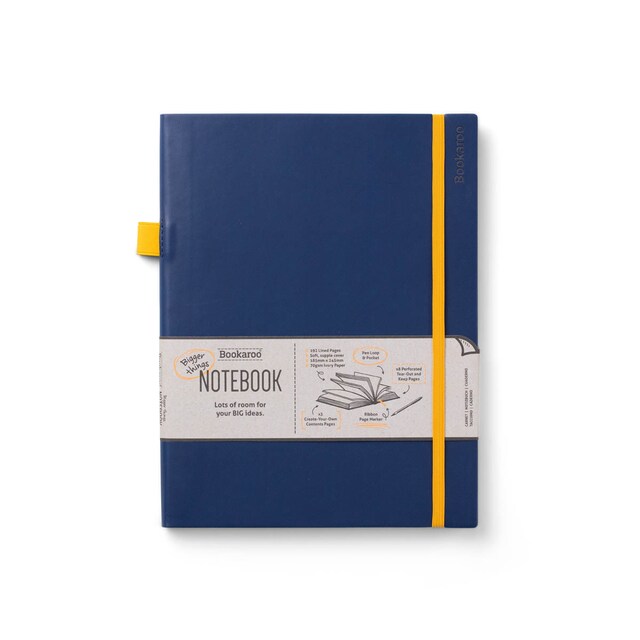 Imagem 0 de O grande caderno com mais espaço para as tuas ideias ainda maiores, capa flexível - Azul-marinho