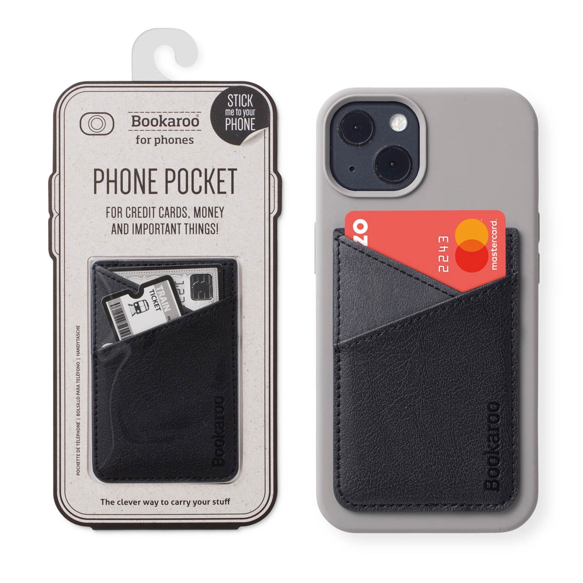 Bolso Adesivo para Telemóvel - Preto 2