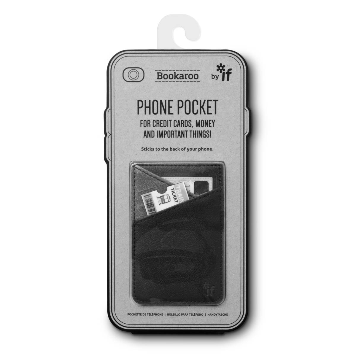 Bolso Adesivo para Telemóvel - Preto 1