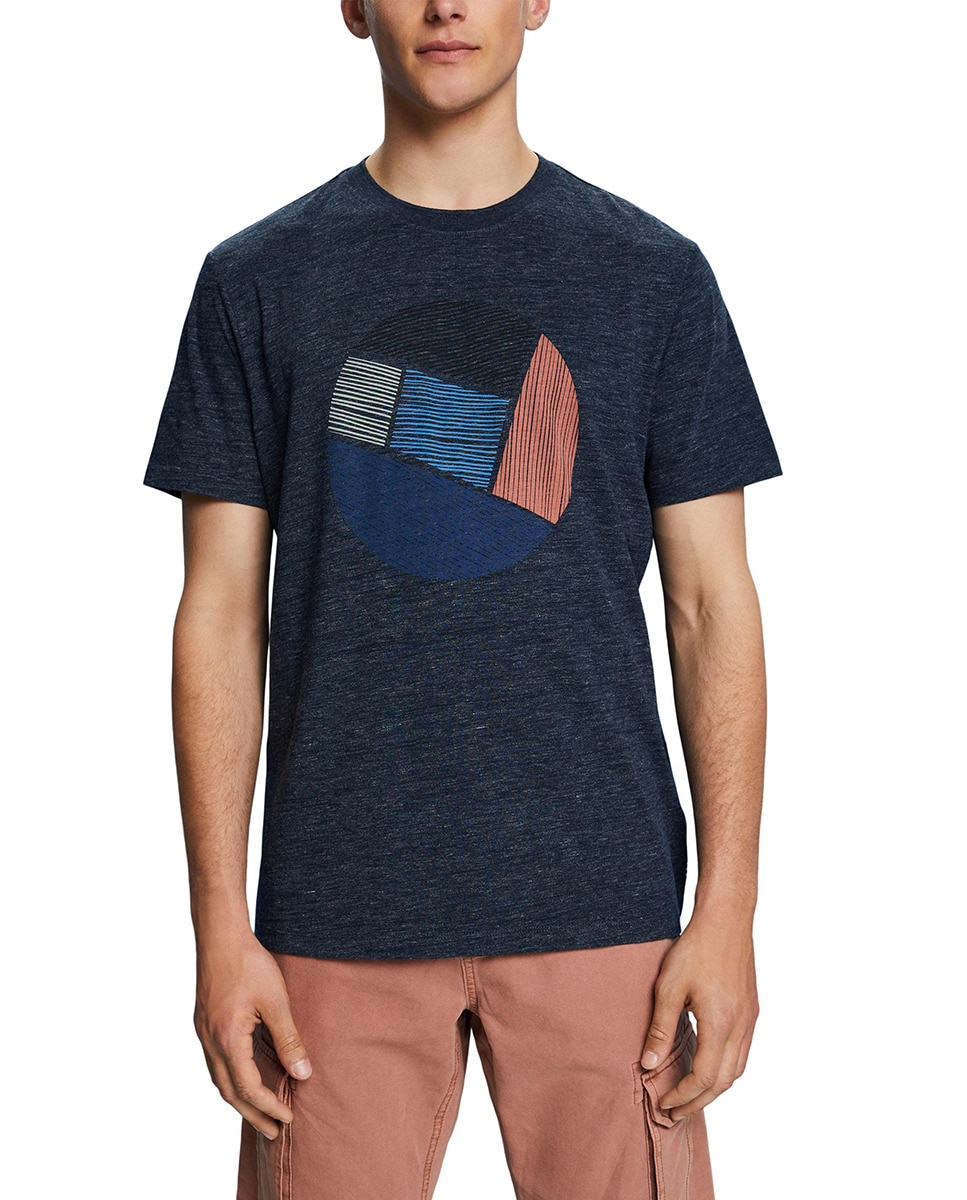 Tshirt mélangé à imprimé multicolore