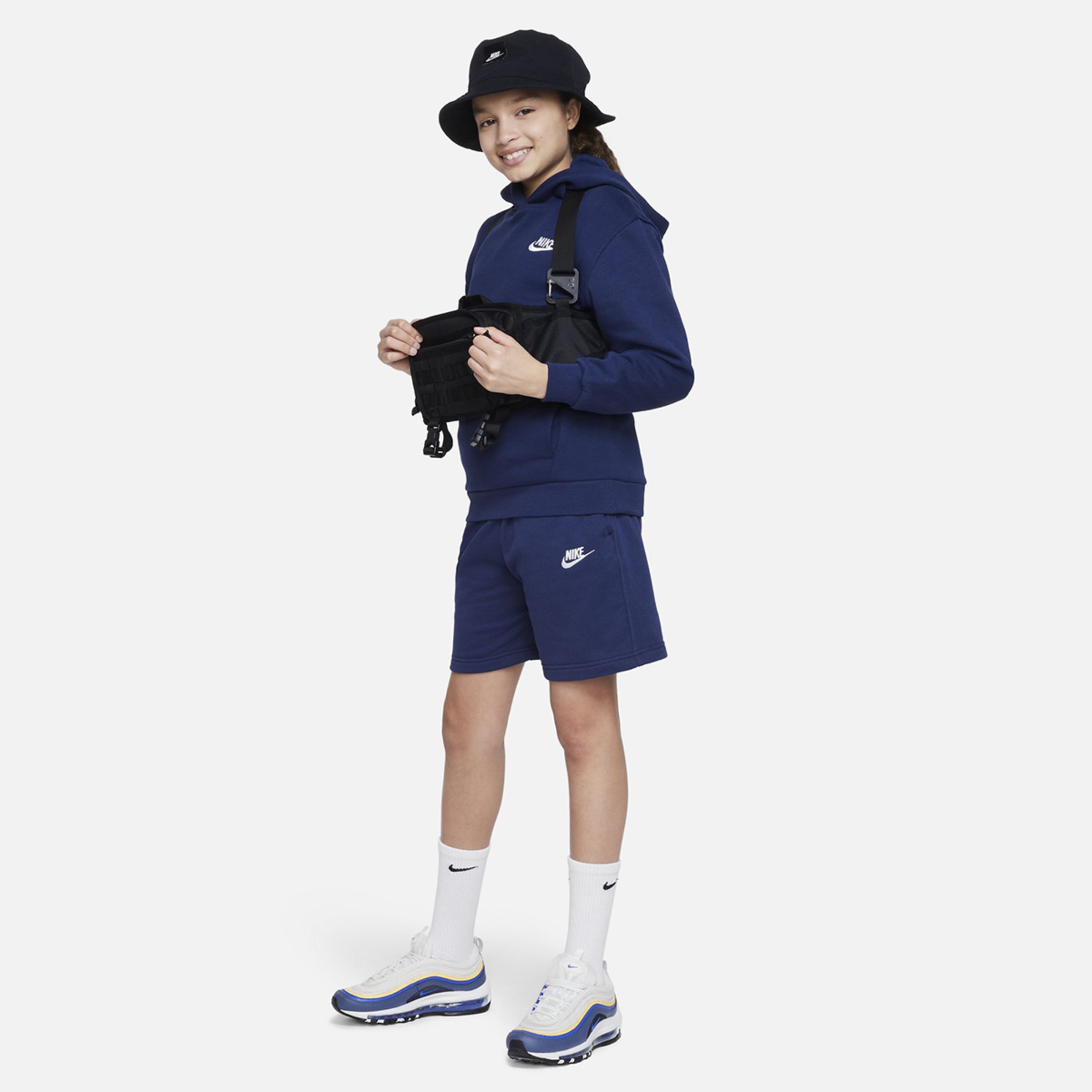 Calças de Criança Sportswear Club Fleece Cinzento-6